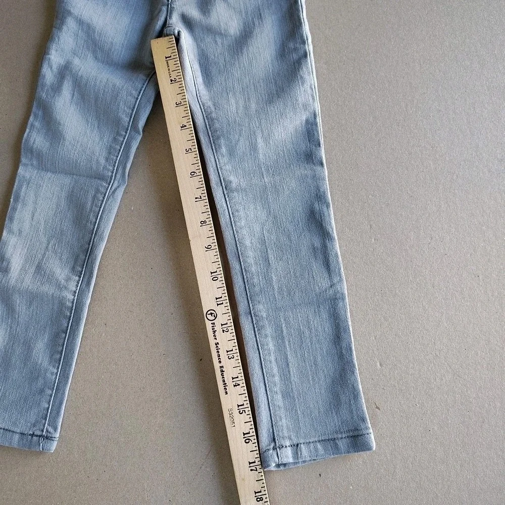 Girls Childrens Place Super‎ Skinny Jeans Size 5 Slim Adjustable Waist Gray Zip